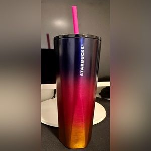 Starbucks 2022 Summer Blue and Pink Gradient Stainless Steel 24 oz Venti Tumbler